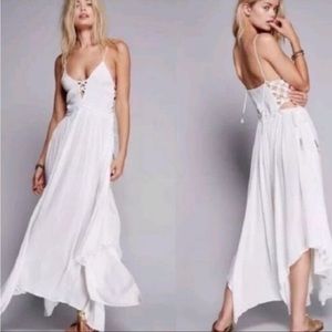 Free People White Coconuts All Day Maxi Dress XS